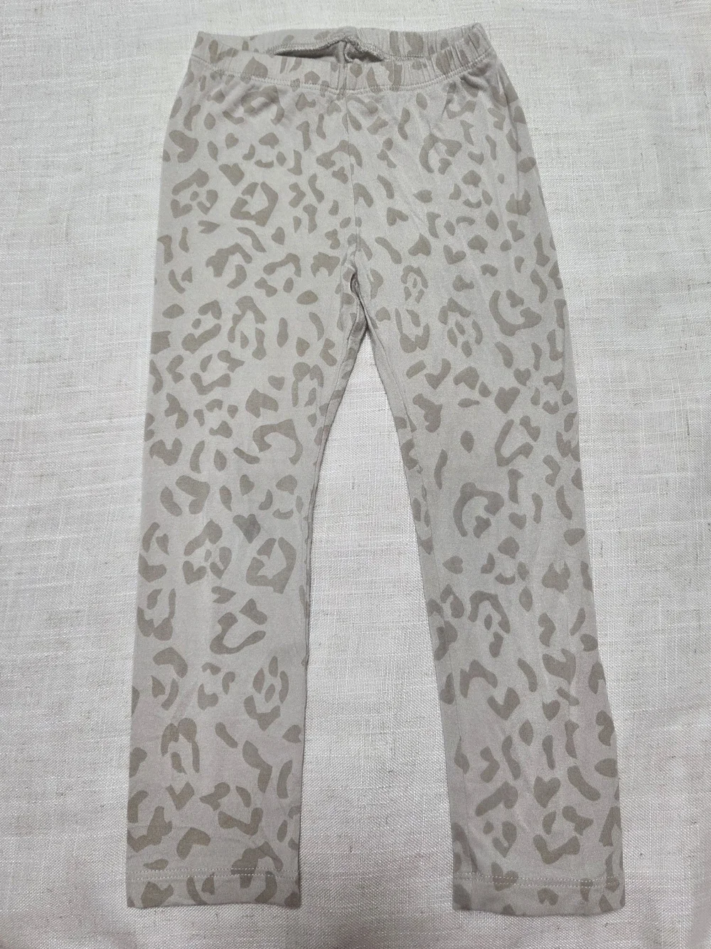 Kyte BABY Girls Beige Leopard Print Leggings
